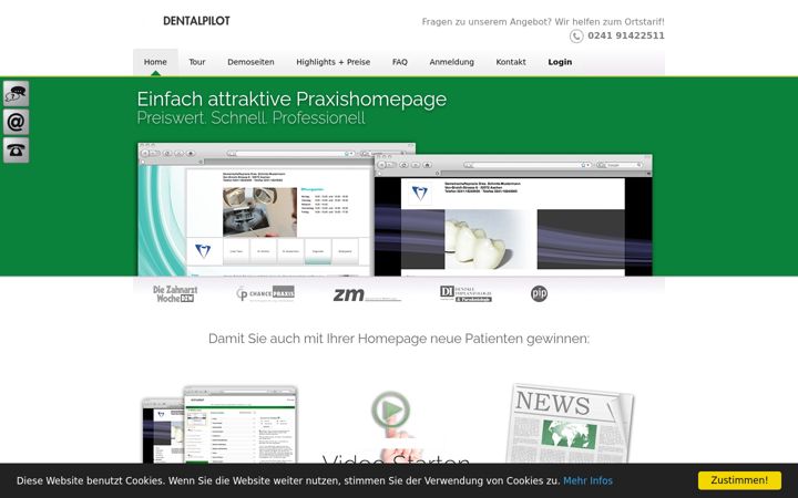 Screenshot of dentalpilot.de