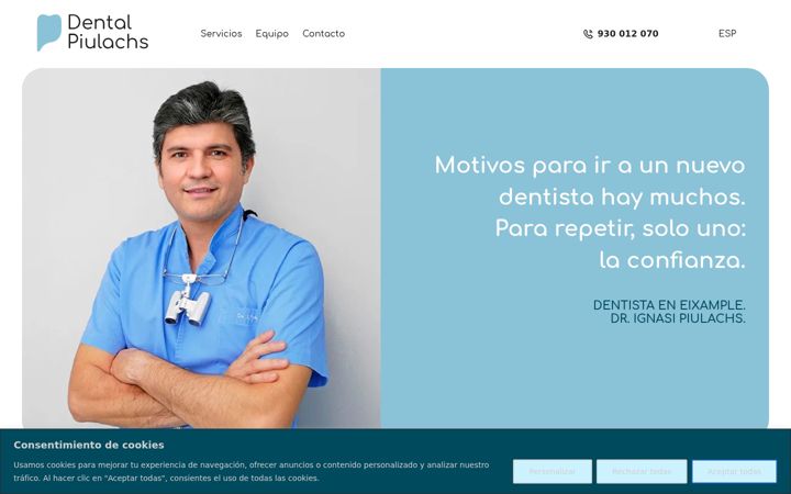 Screenshot of dentalpiulachs.com