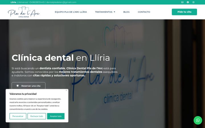 Screenshot di dentalpladelarc.es