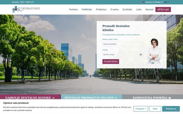 Zrzut ekranu dentalpoints.net