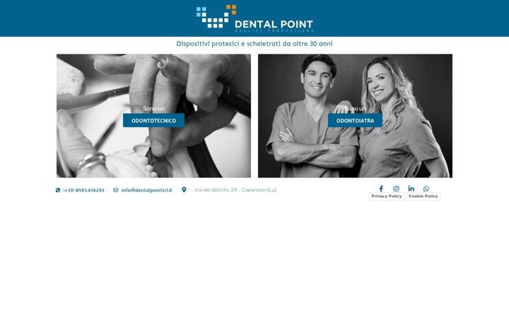 Skærmbillede af dentalpointsrl.it