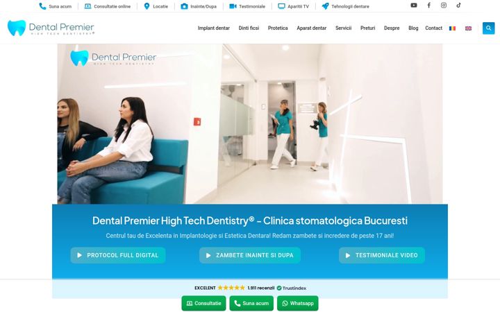 Ekraanipilt saidist dentalpremier.ro
