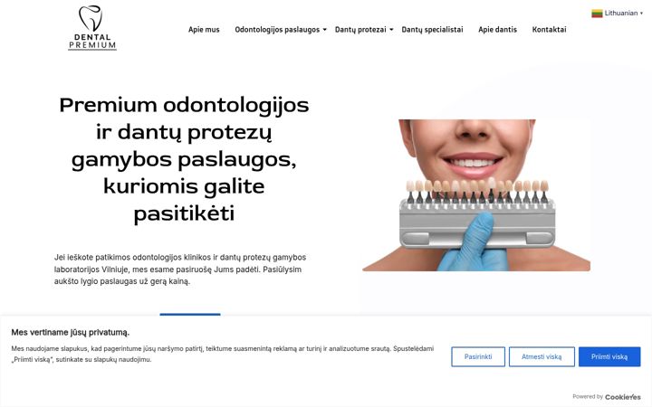 Capture d'écran de dentalpremium.lt