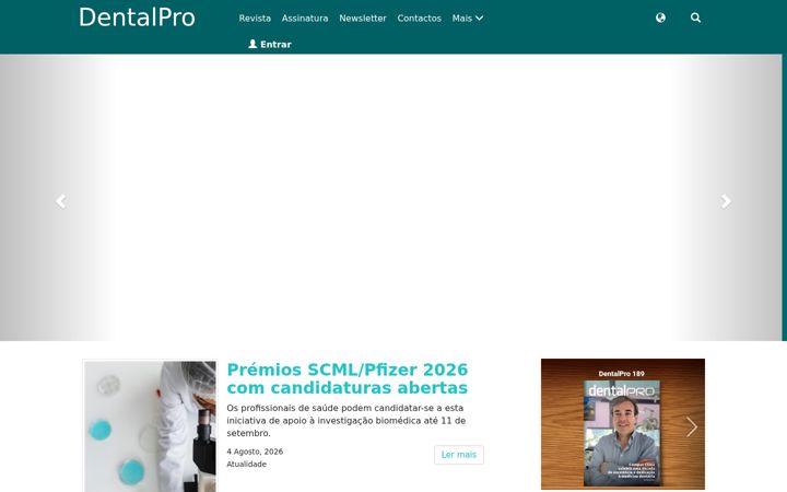 Captură de ecran a dentalpro.pt