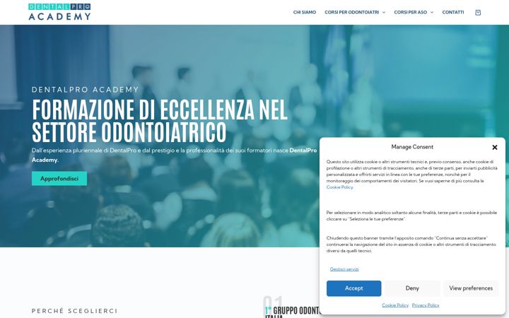 Screenshot di dentalproacademy.it