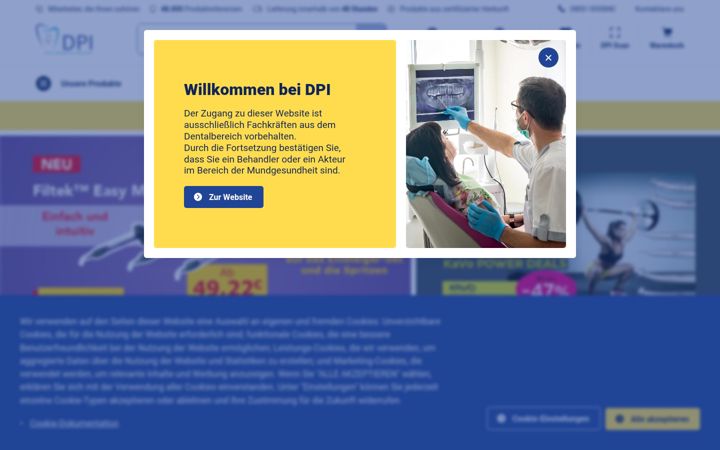 Screenshot of dentalpromotion.de