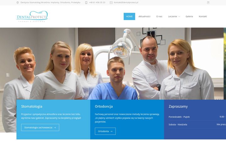 Ekraanipilt saidist dentalprotect.pl