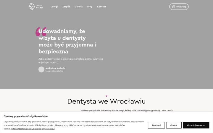 Ekraanipilt saidist dentalsalon.pl