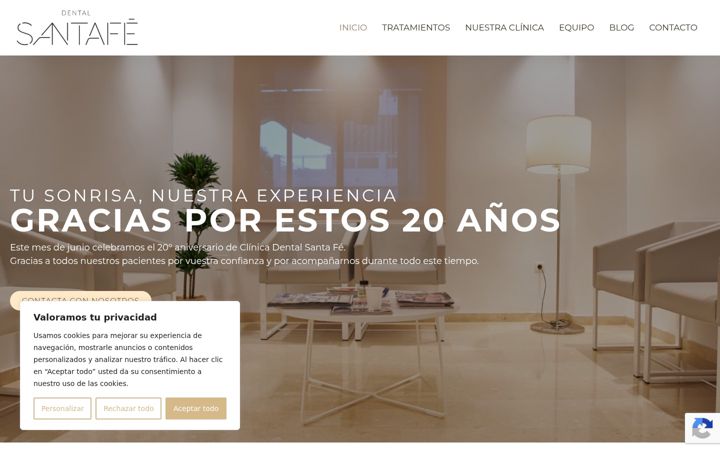Screenshot di dentalsantafe.es