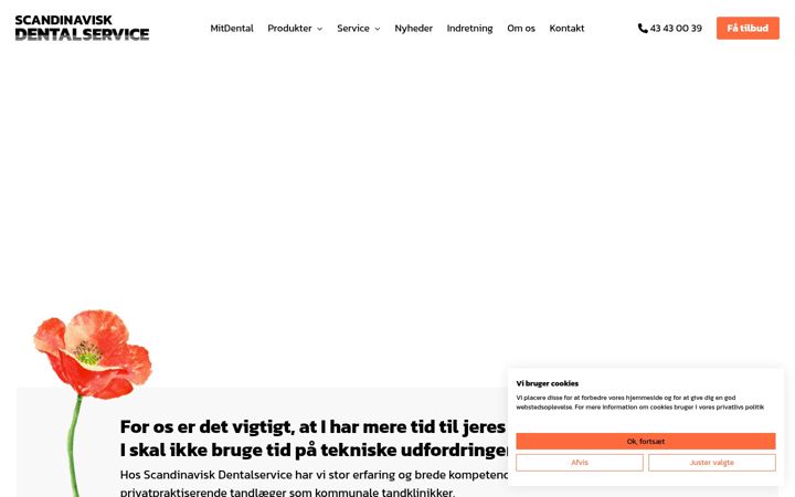 Screenshot of dentalservice.dk