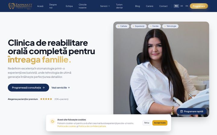 Ekraanipilt saidist dentalsibiu.ro