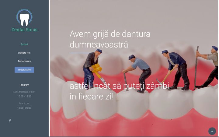 Ekraanipilt saidist dentalsinus.ro