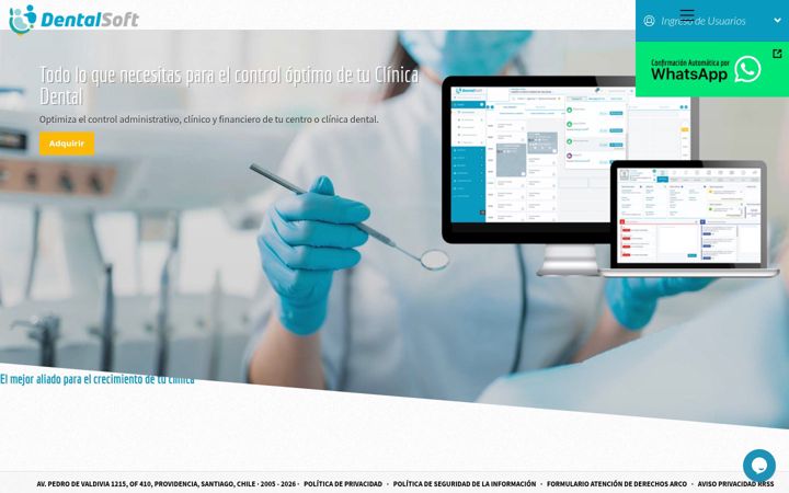 Screenshot von dentalsoft.cl
