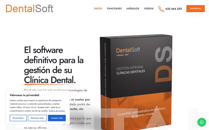Screenshot di dentalsoft.es