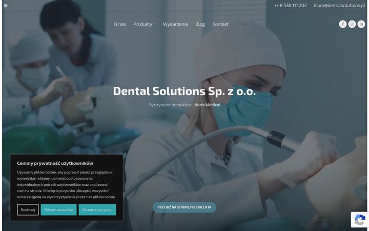 Ekraanipilt saidist dentalsolutions.pl