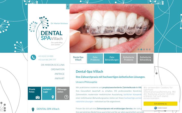 Screenshot of dentalspa-villach.at