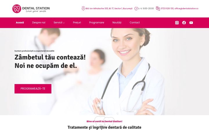 Ekraanipilt saidist dentalstation.ro