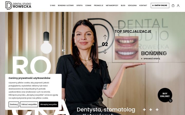 Ekraanipilt saidist dentalstudiorowecka.pl