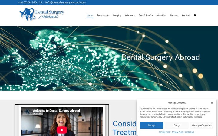Screenshot of dentalsurgeryabroad.com
