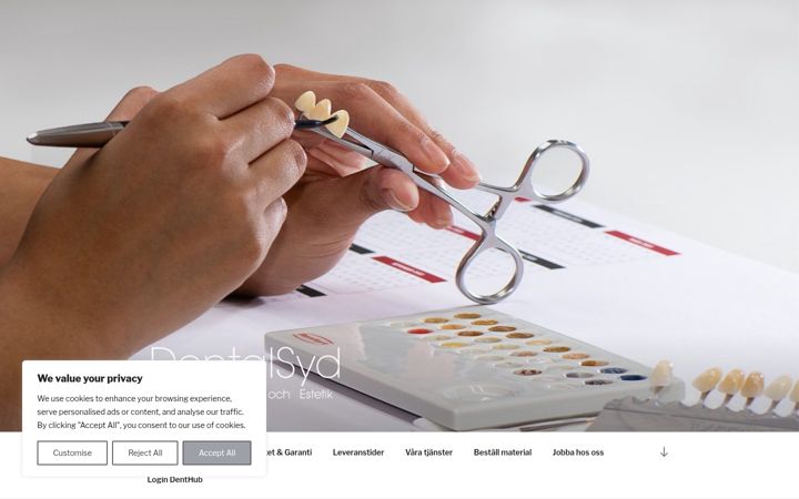 Screenshot of dentalsyd.se
