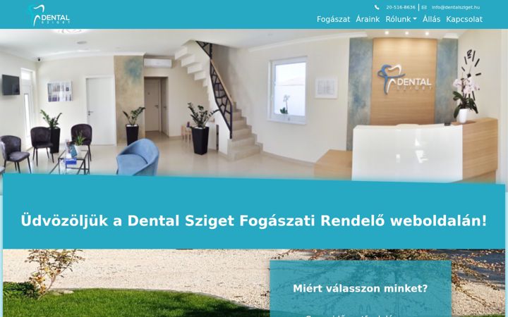 Screenshot von dentalsziget.hu