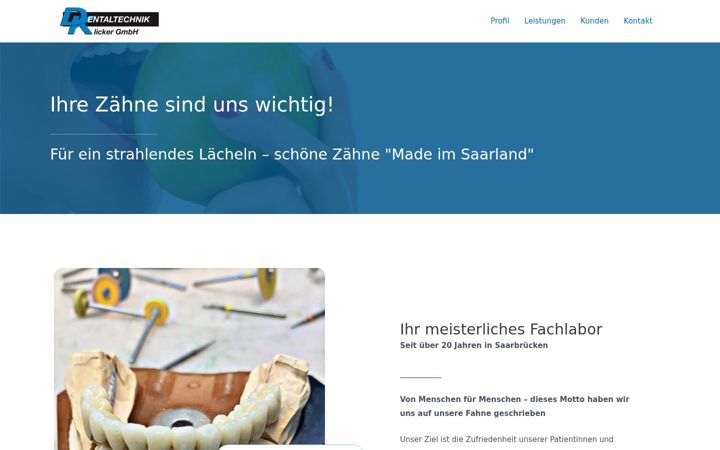 Screenshot of dentaltechnik-klicker.com