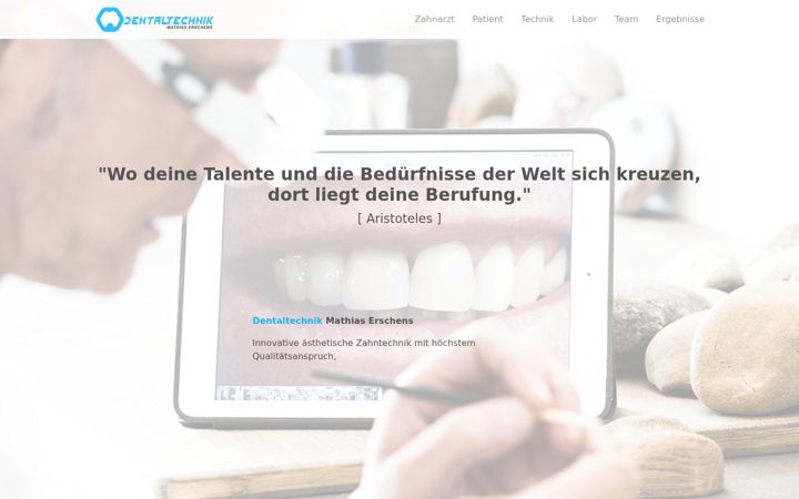 Screenshot of dentaltechnik-saar.de