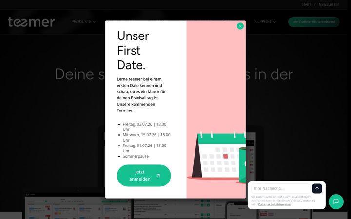 Screenshot of dentalteem.de