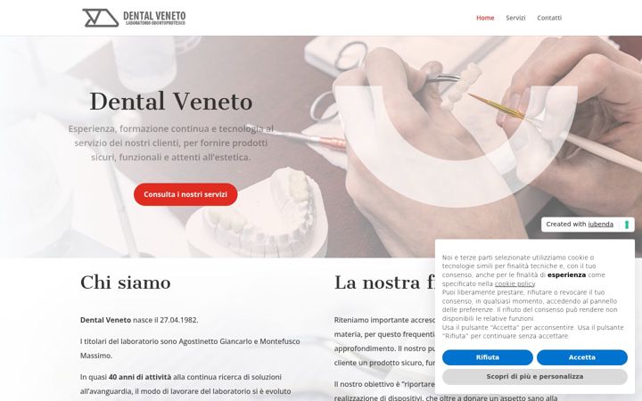 Ekraanipilt saidist dentalveneto.it