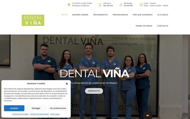 Zrzut ekranu dentalvina.es