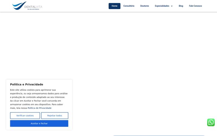 Screenshot stránky dentalvitaodonto.com.br