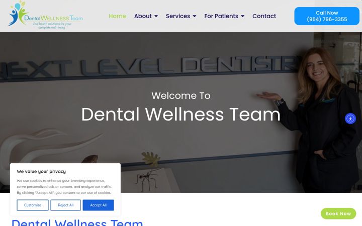 Screenshot of dentalwellnessteam.com