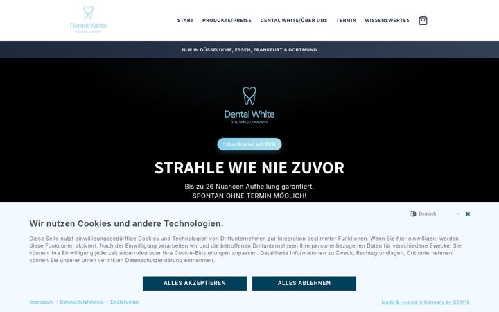 Screenshot of dentalwhite-essen.com