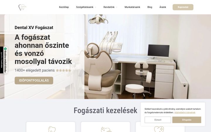 Screenshot von dentalxv.hu
