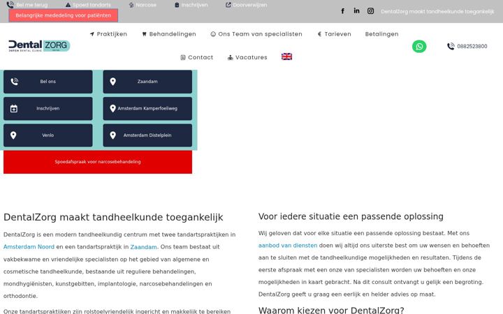 Screenshot of dentalzorg.nl