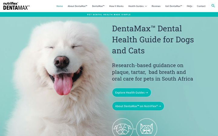 Ekrānuzņēmums no dentamax.co.za