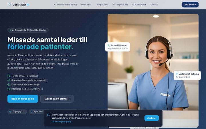 Screenshot of dentassist.se