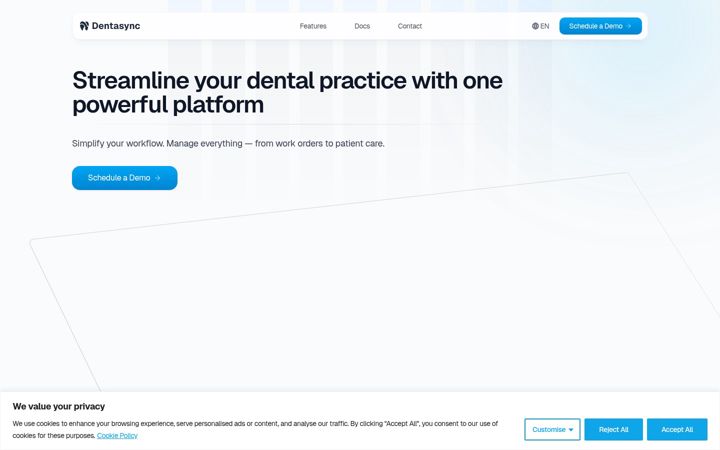 Zrzut ekranu dentasync.net