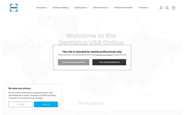 Screenshot of dentatususa.myshopify.com