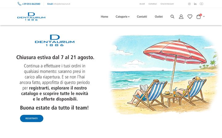 Screenshot of dentaurum.it