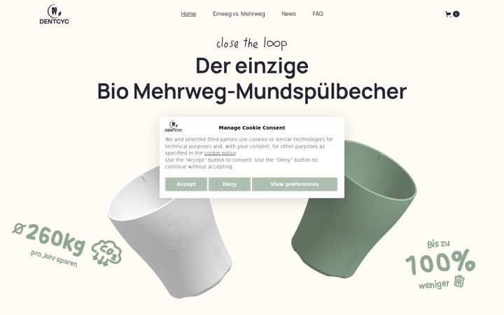 Screenshot of dentcyc.com
