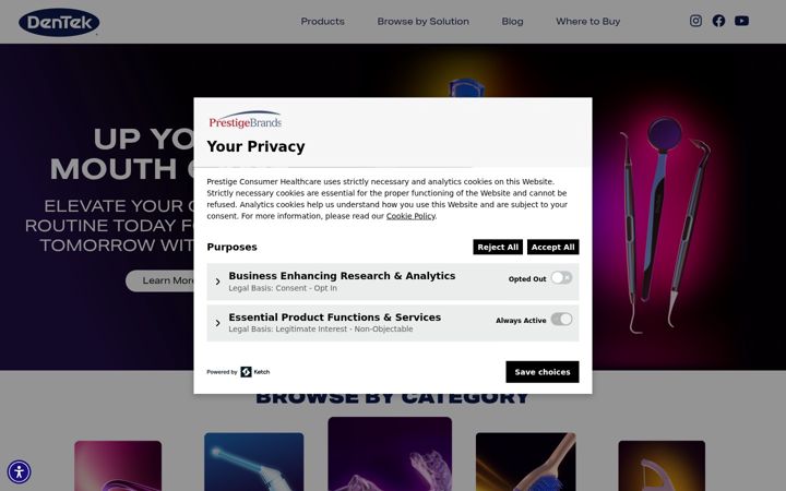 Screenshot of dentek.com