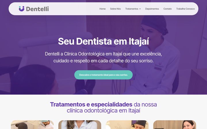 Kuvakaappaus sivustosta dentelli.com.br