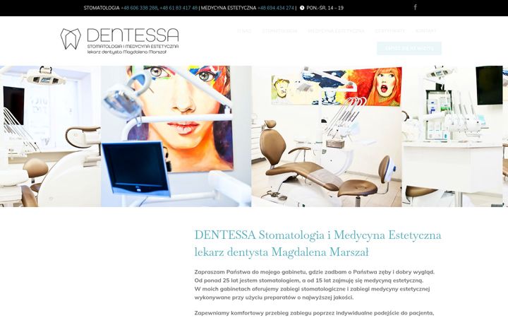 Ekraanipilt saidist dentessa.pl