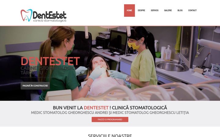 Kuvakaappaus sivustosta dentestetgj.ro