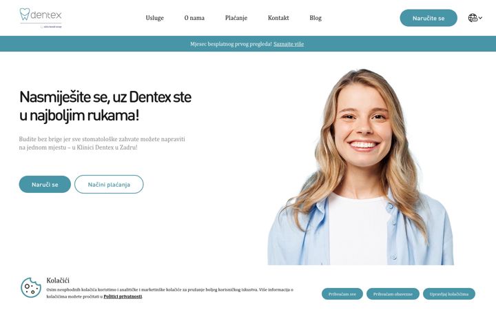 Screenshot of dentex-croatia.com