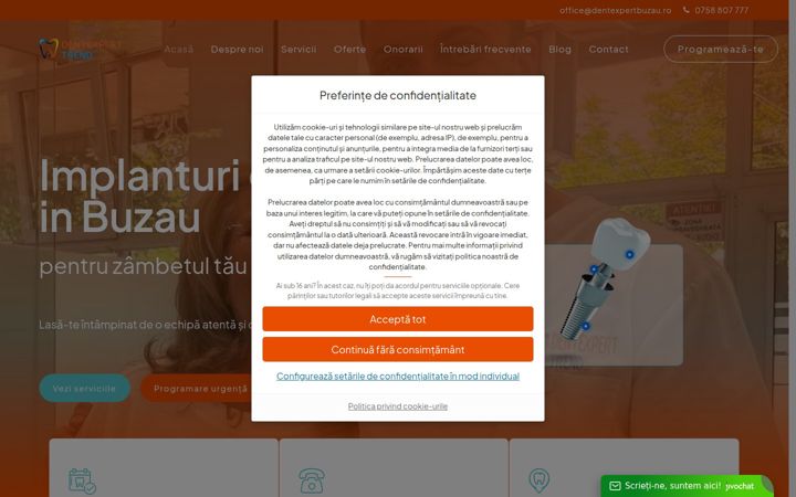 Posnetek zaslona dentexpertbuzau.ro