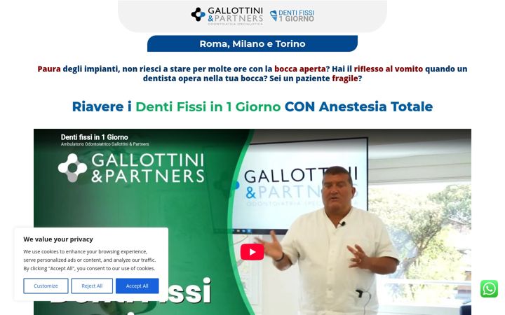 Screenshot of denti-fissi-in-1-giorno.com