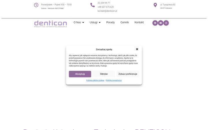 Ekraanipilt saidist denticon.pl