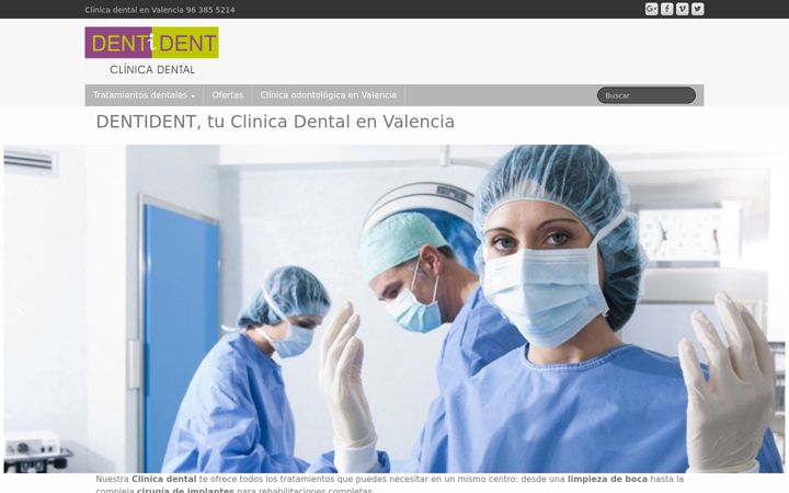 Zrzut ekranu dentident.es